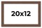 20x12 Wide Barnwood Picture Frame with UV-Resistant Acrylic & Acid Free Backing, Available in 6 Paint Finishes - Grey, Brown, White, and Black